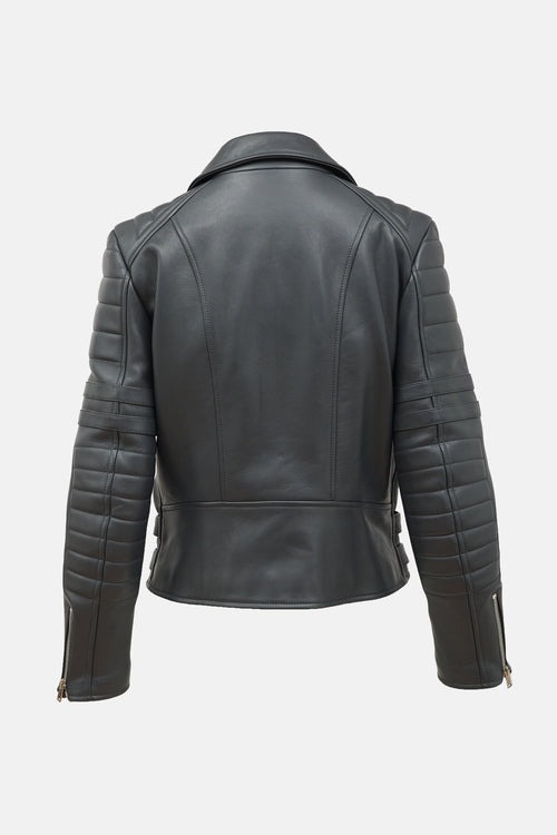 Celine 2010s Leather Biker Jacket