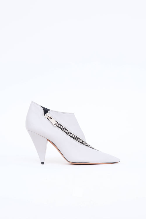 Celine Asymmetrical Zipper Bootie