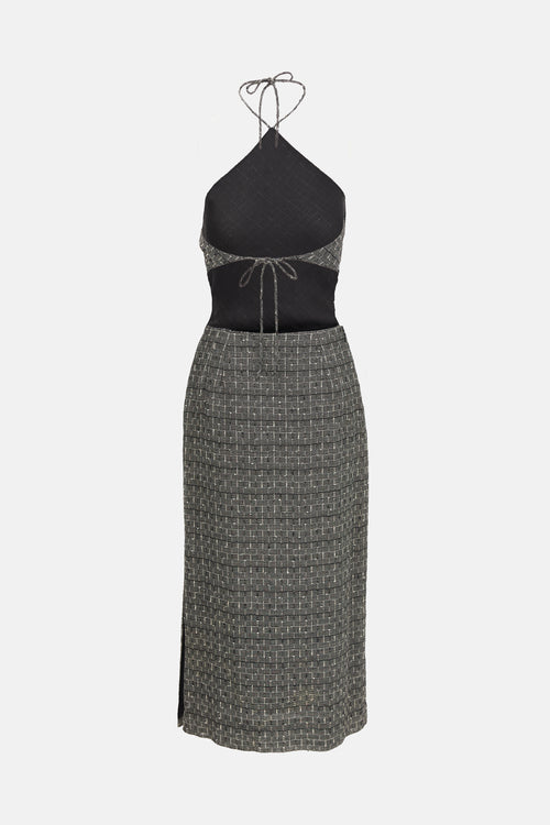 Celine 80s Halter Neck Maxi Dress