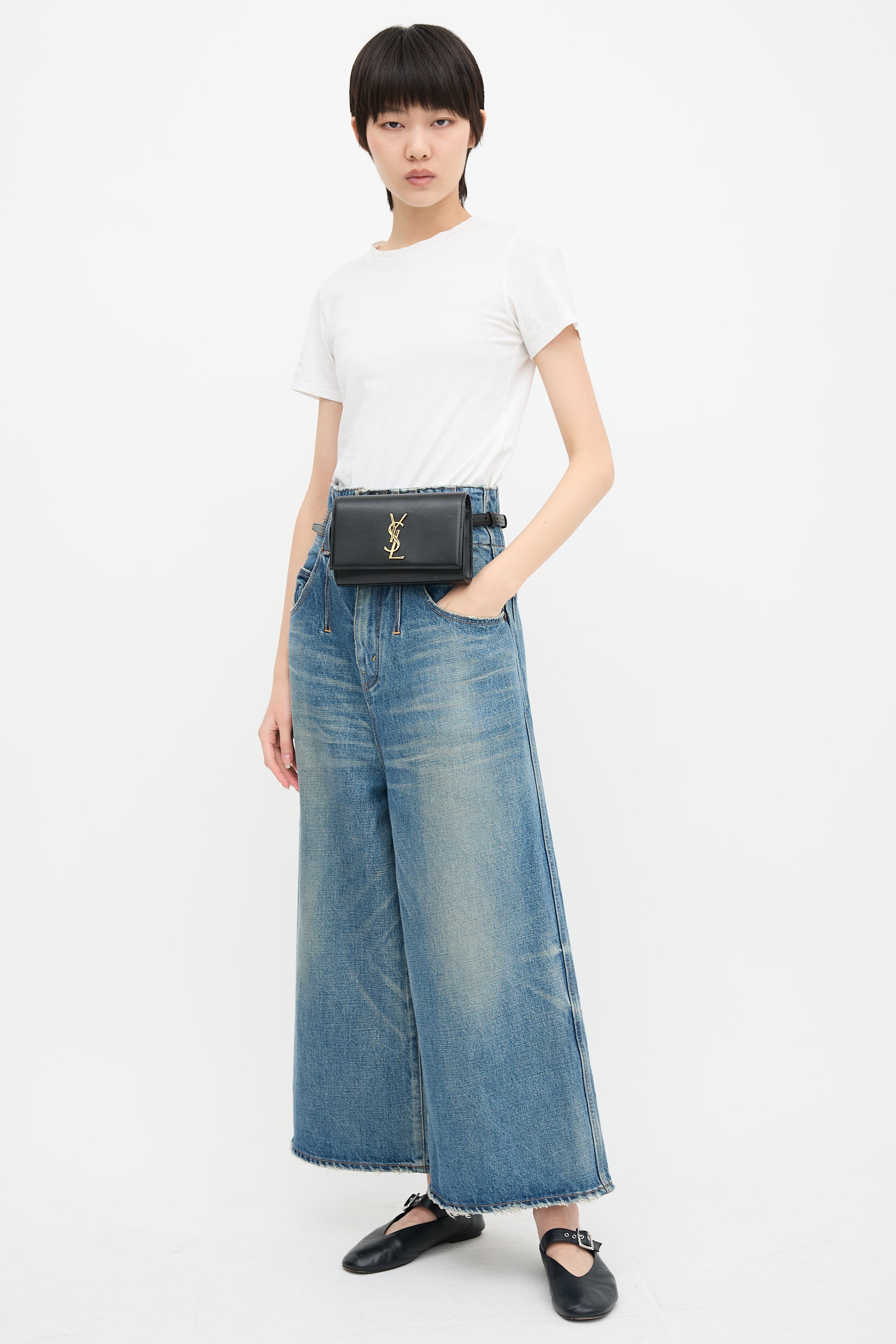 Celine High Waist Culotte Jeans