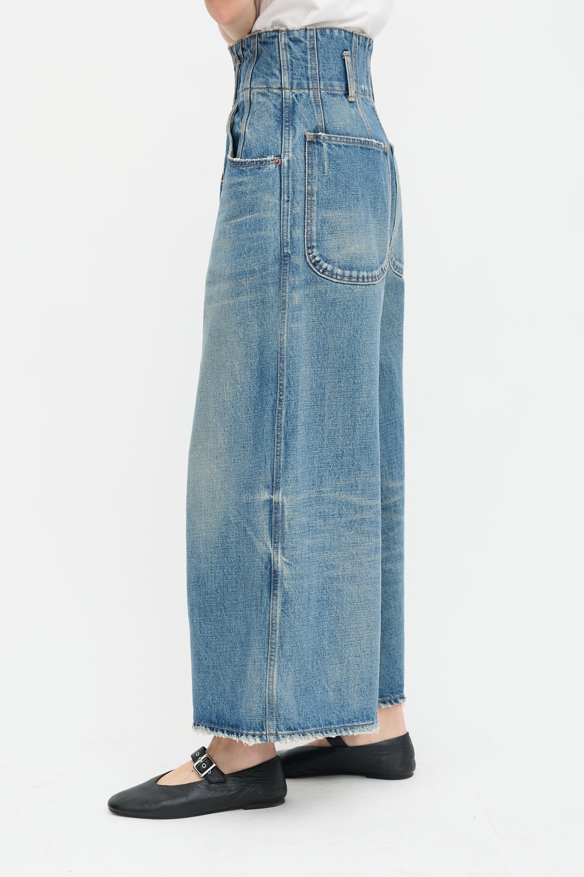 Celine High Waist Culotte Jeans