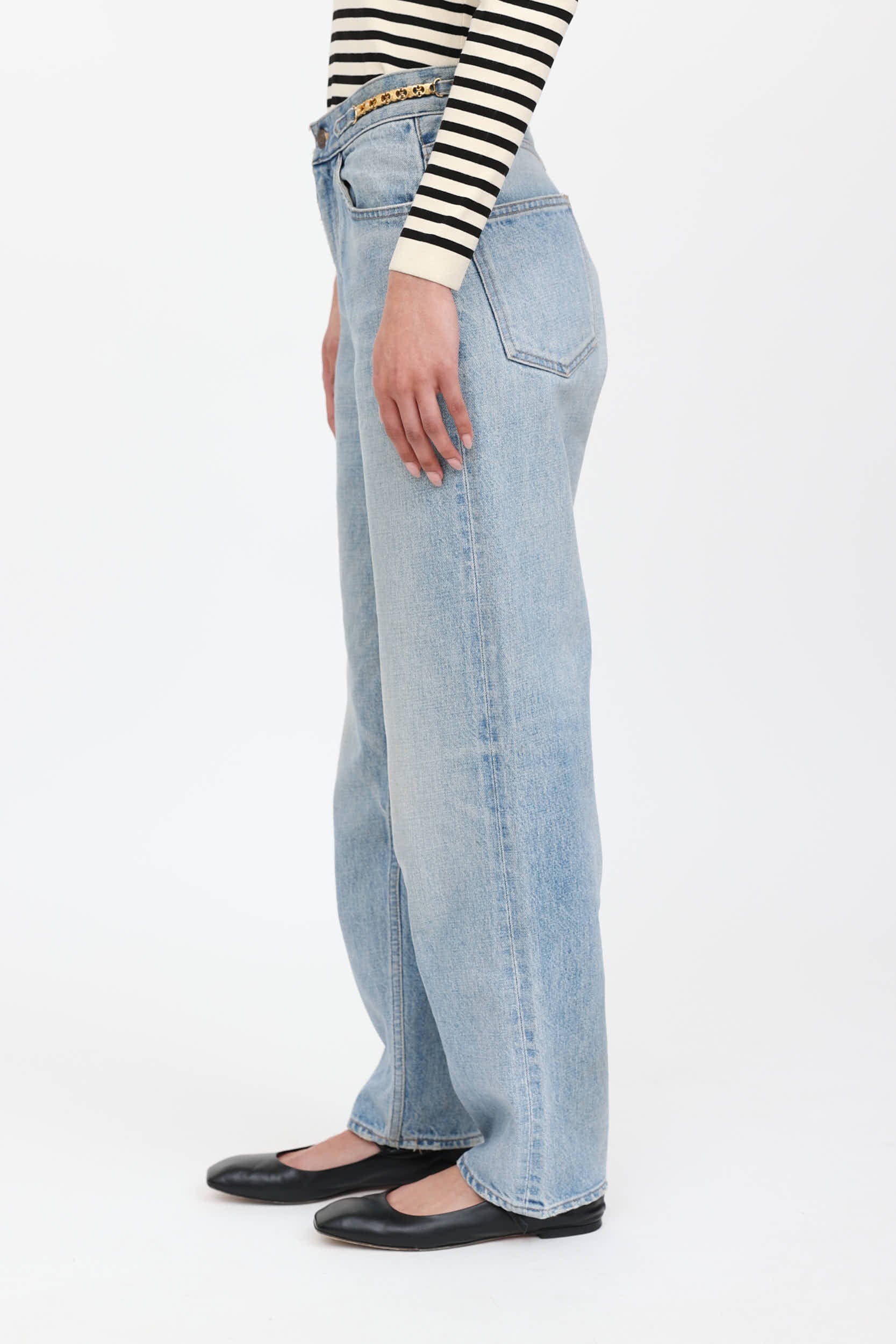 Celine Light Wash Margaret Chain Jeans