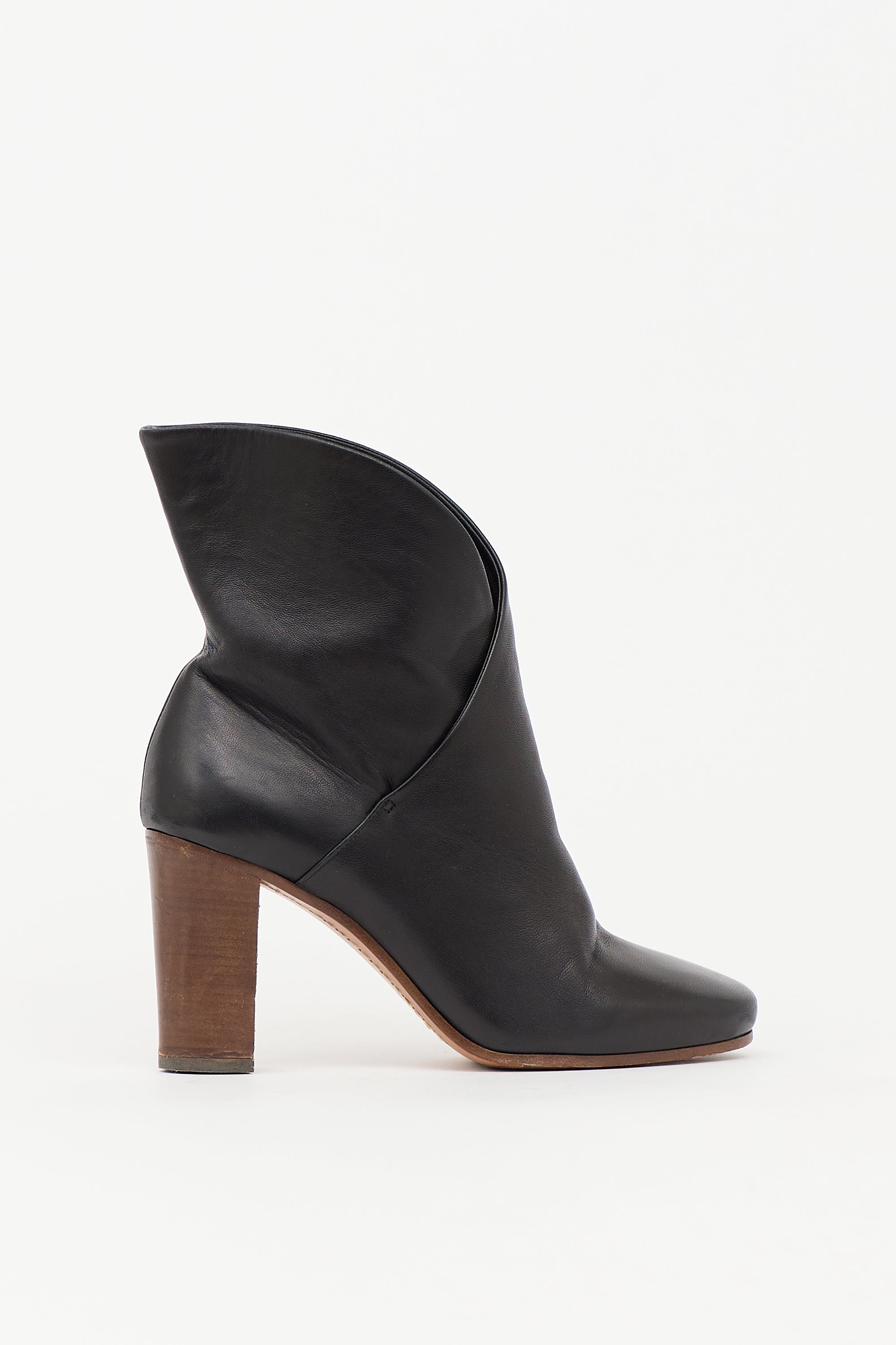 Celine Leather Wrap Ankle Boot