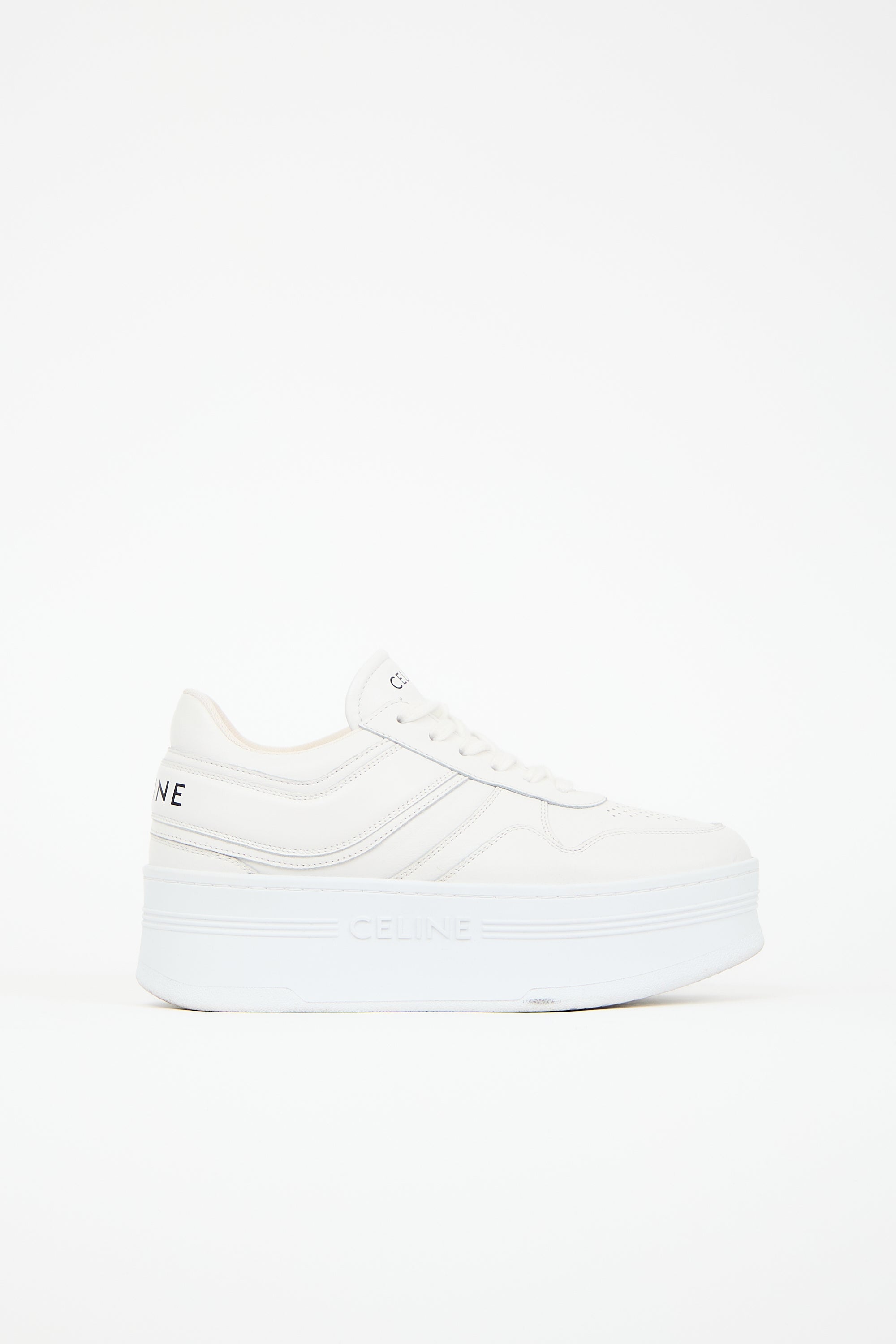 Celine Leather Block Platform Sneaker