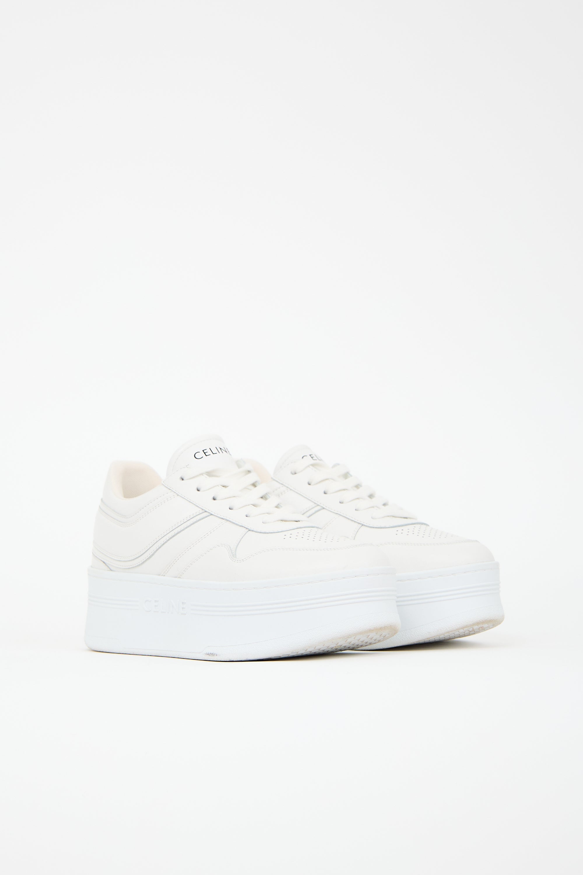 Celine Leather Block Platform Sneaker