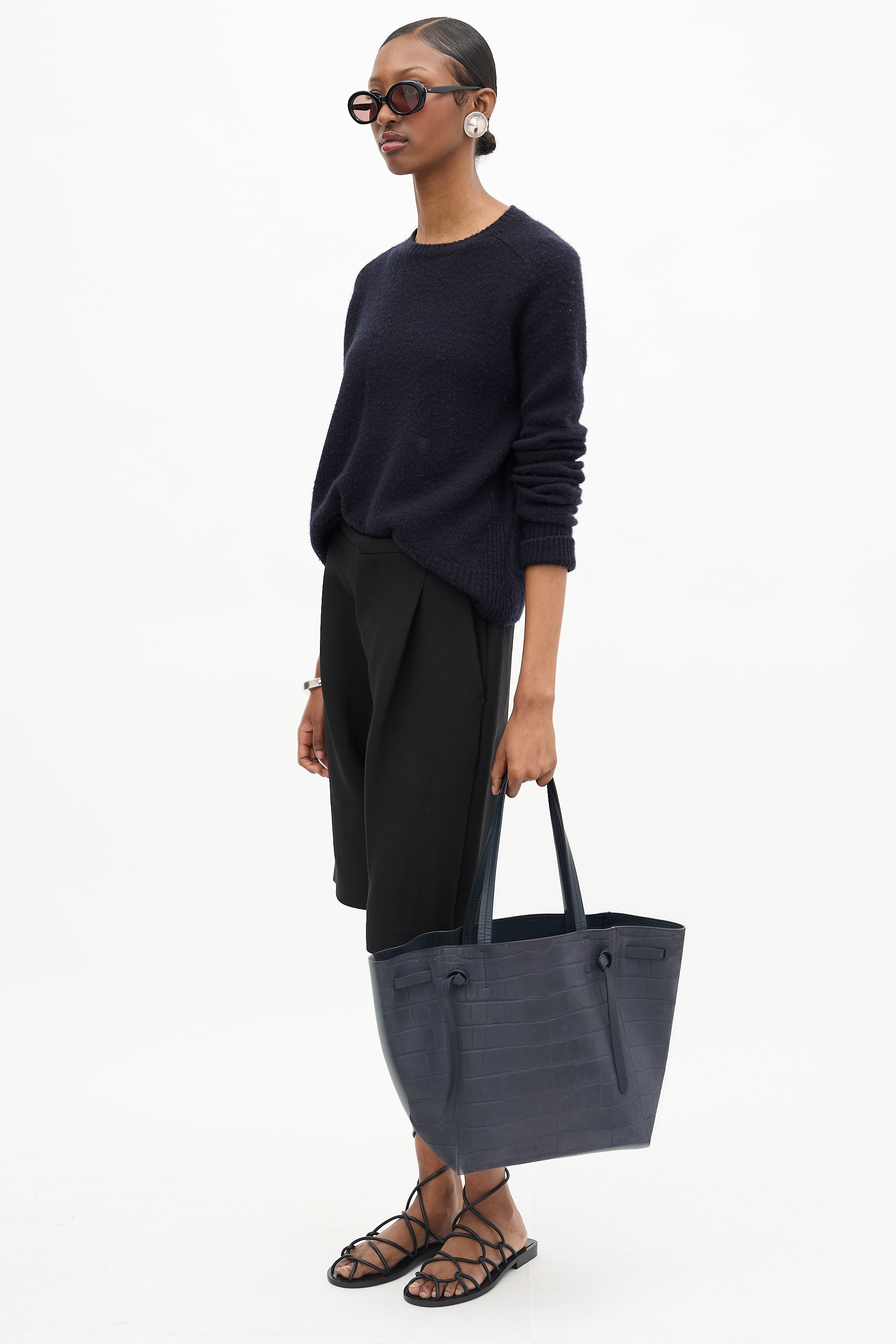 Celine Leather Embossed Cabas Bag