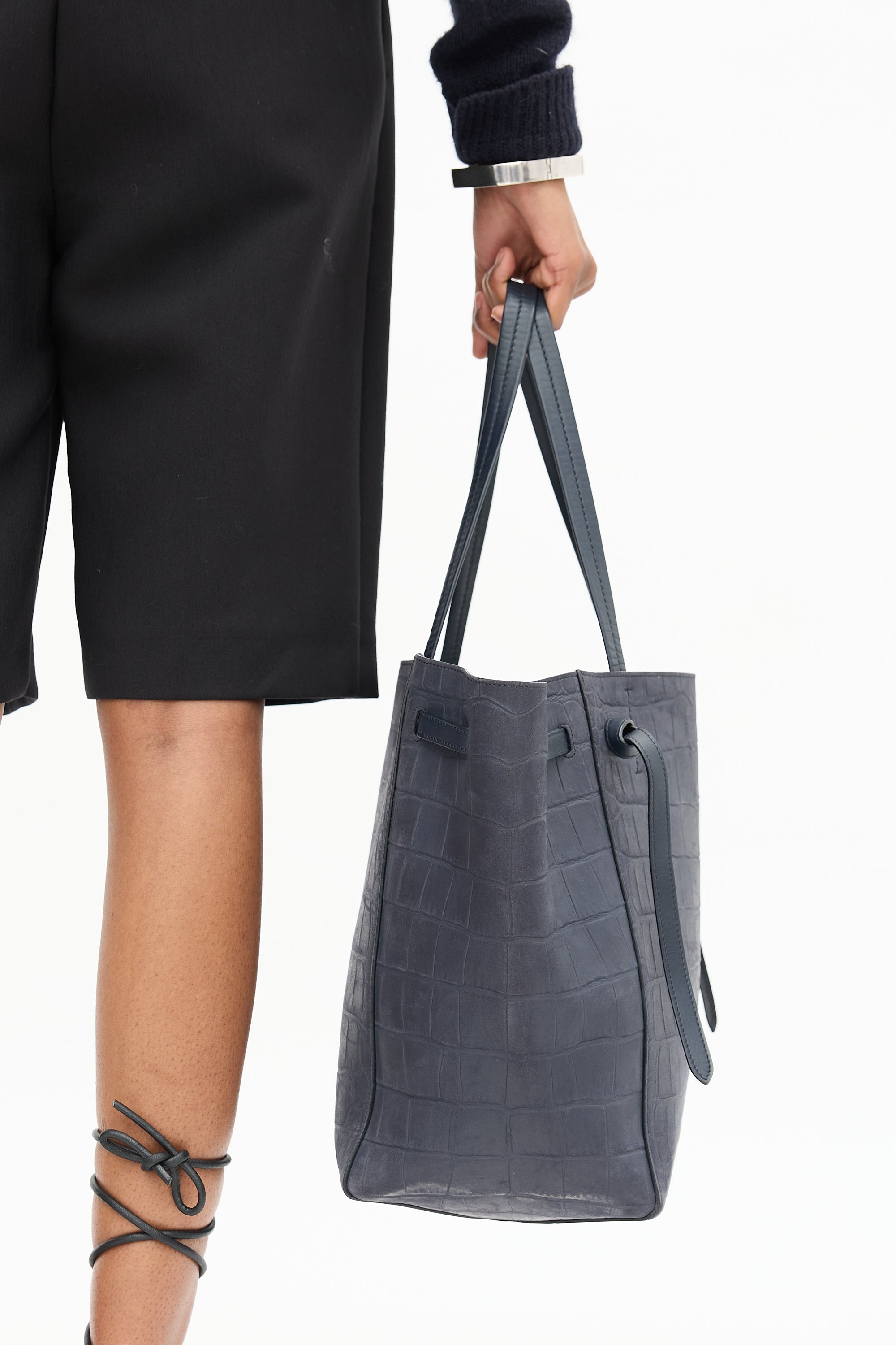 Celine Leather Embossed Cabas Bag