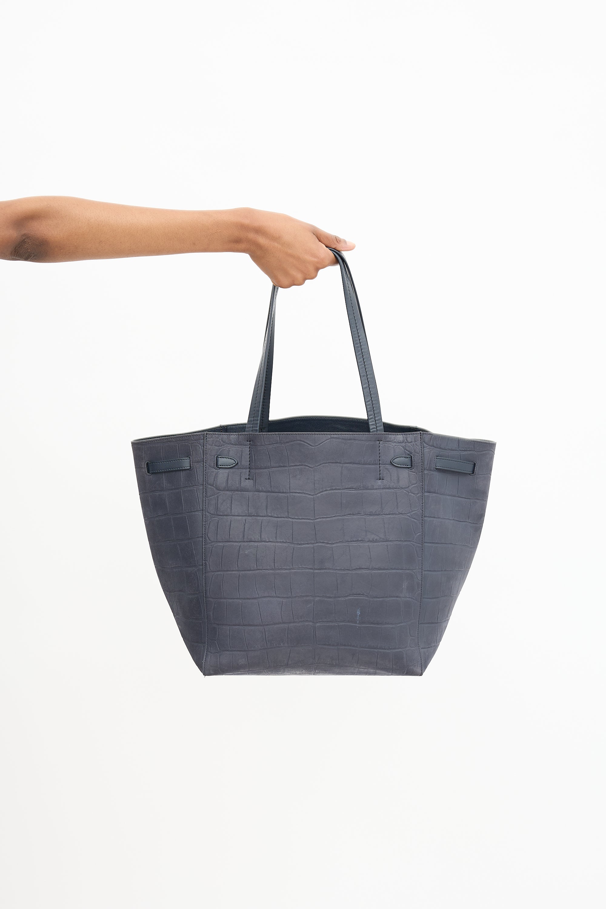 Celine Leather Embossed Cabas Bag