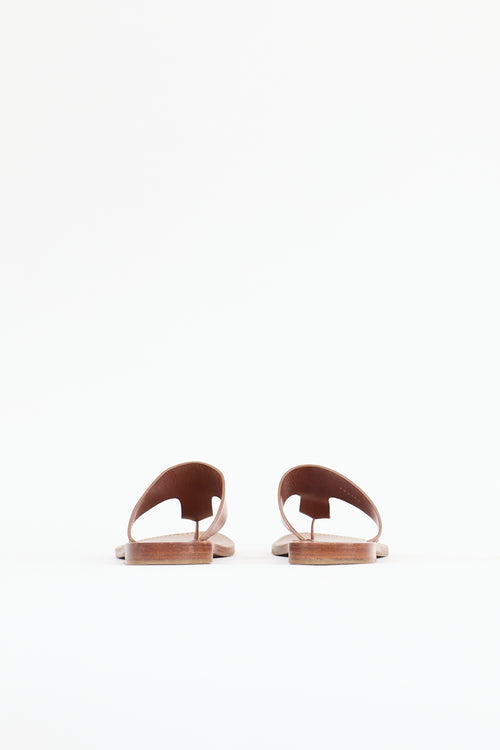 Celine Leather Knotted T-Strap Sandal