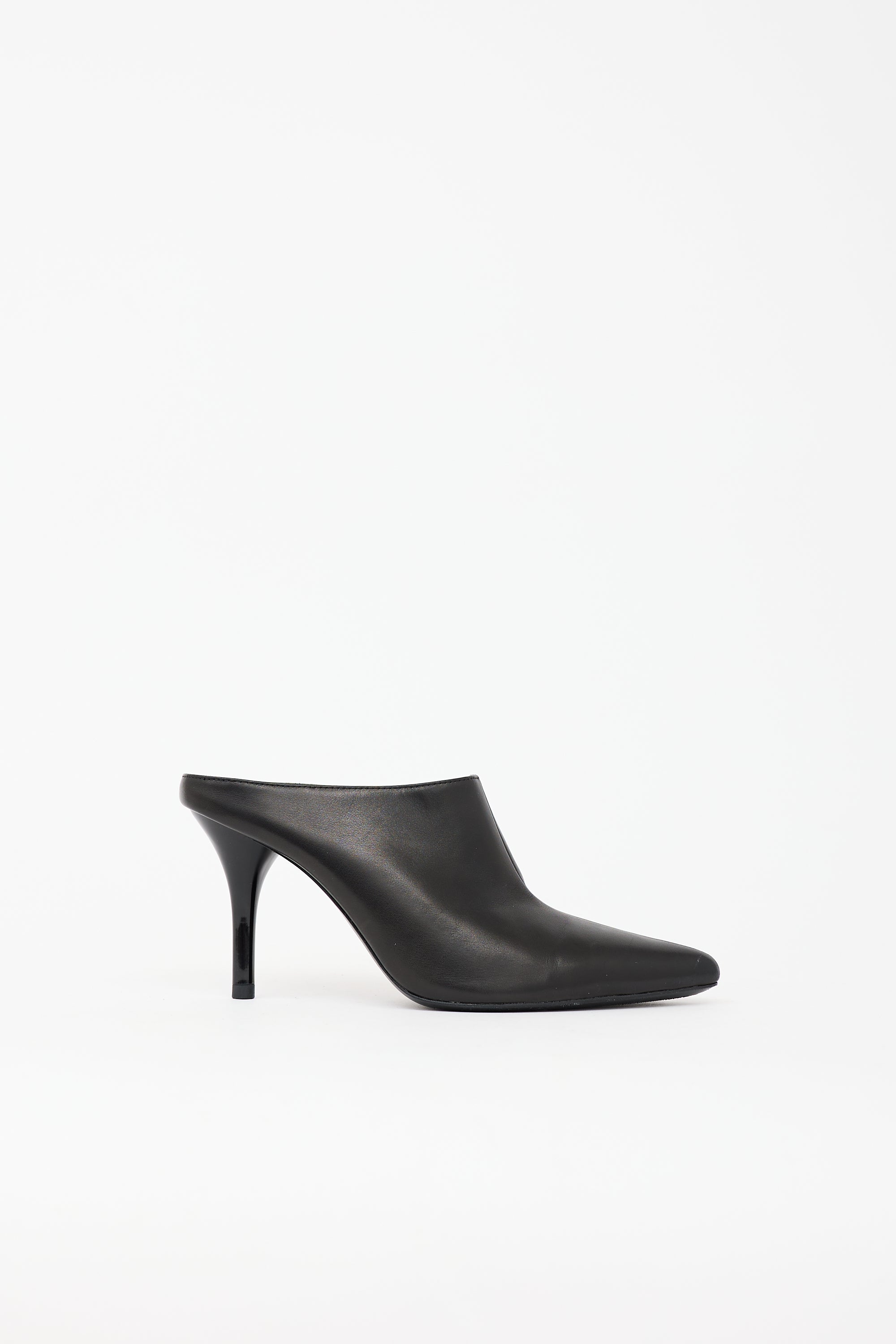 Celine Leather Pointed Mule