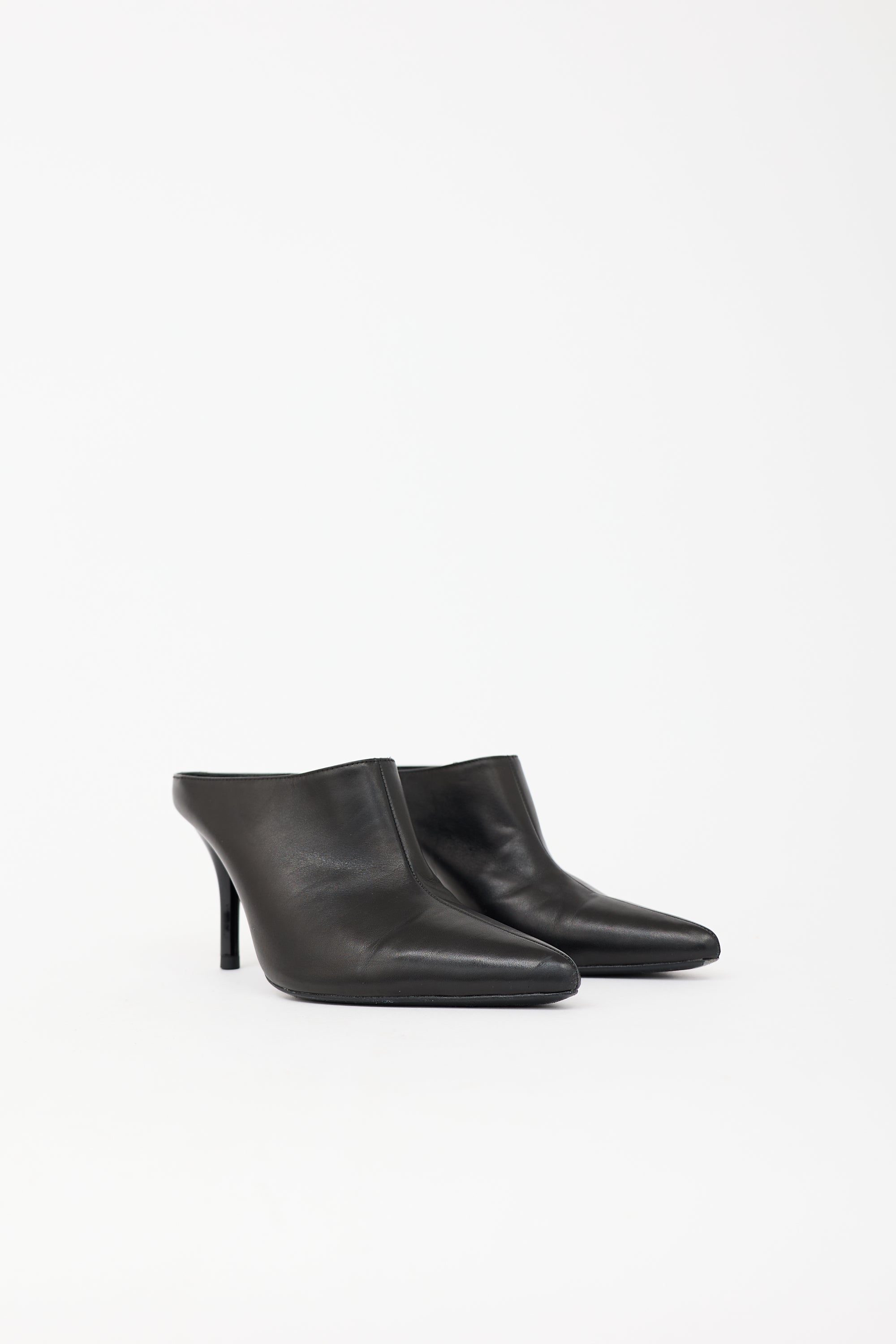 Celine Leather Pointed Mule