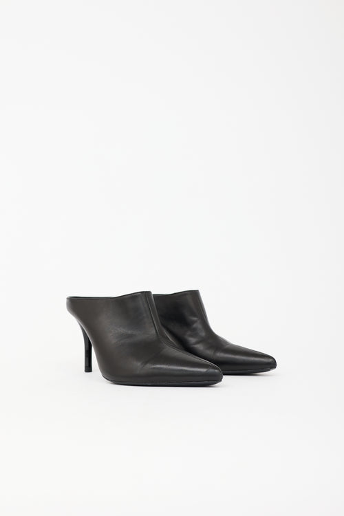 Celine Leather Pointed Mule