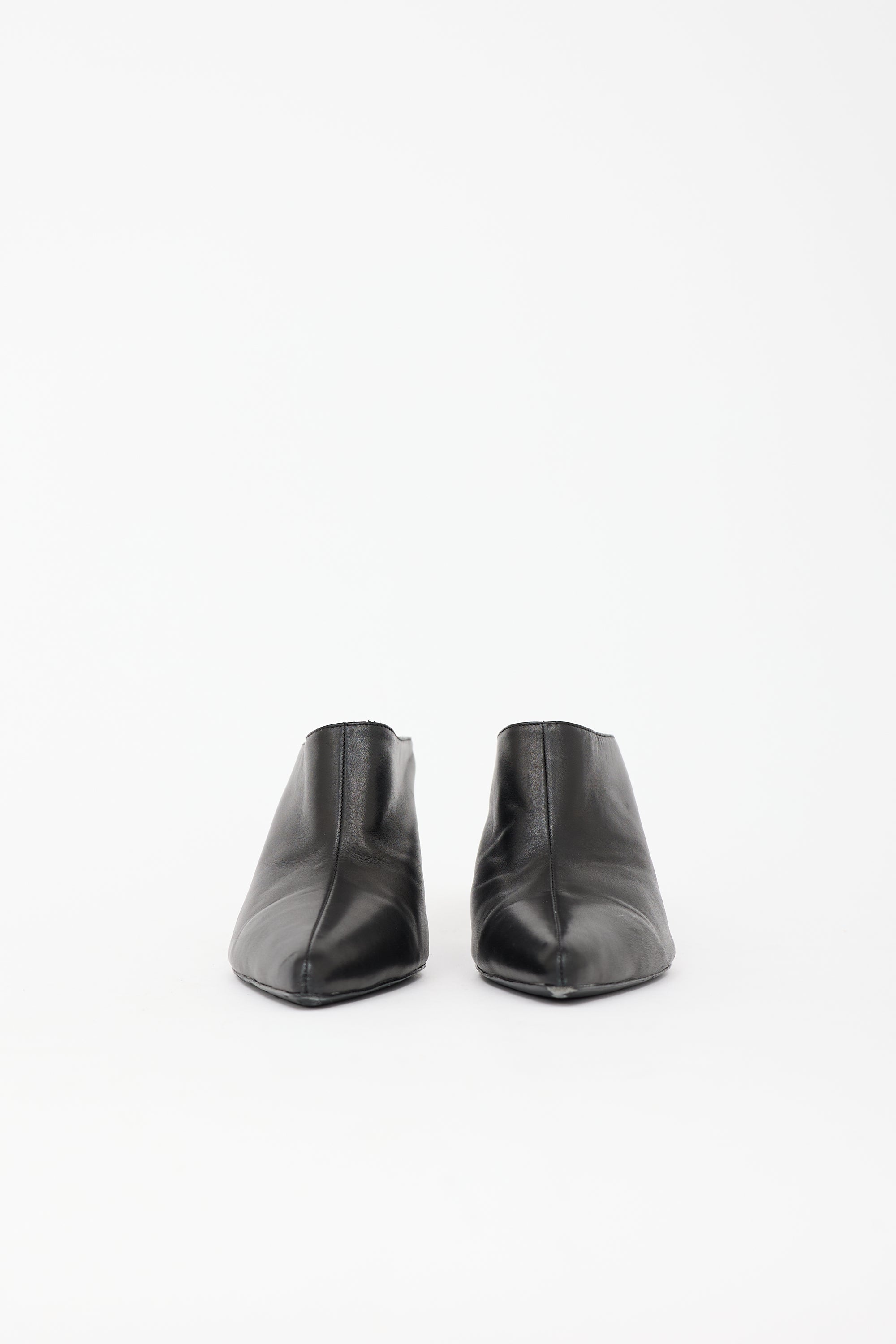 Celine Leather Pointed Mule