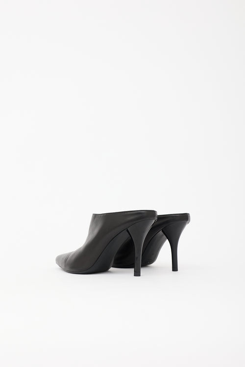Celine Leather Pointed Mule