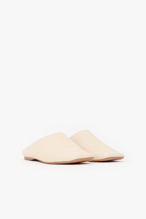 Celine Leather Square Toe Mule
