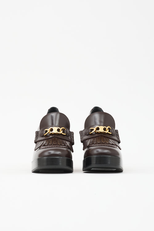 Celine Leather Tess Loafer Heel