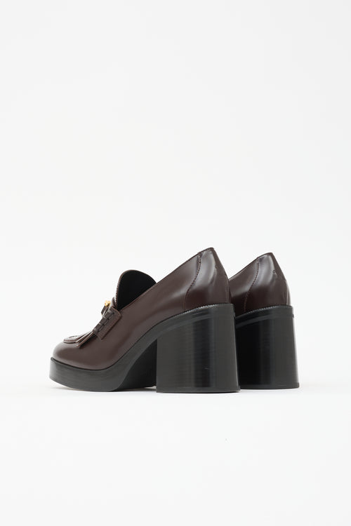 Celine Leather Tess Loafer Heel