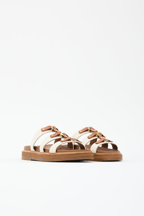 Celine Leather Tippi Triomphe Slide