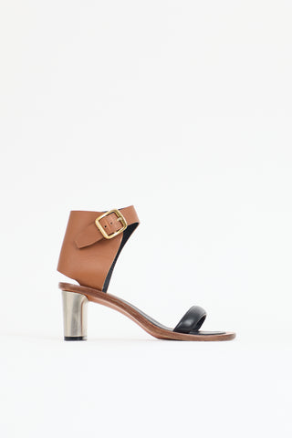 Celine Leather Buckle Sandal