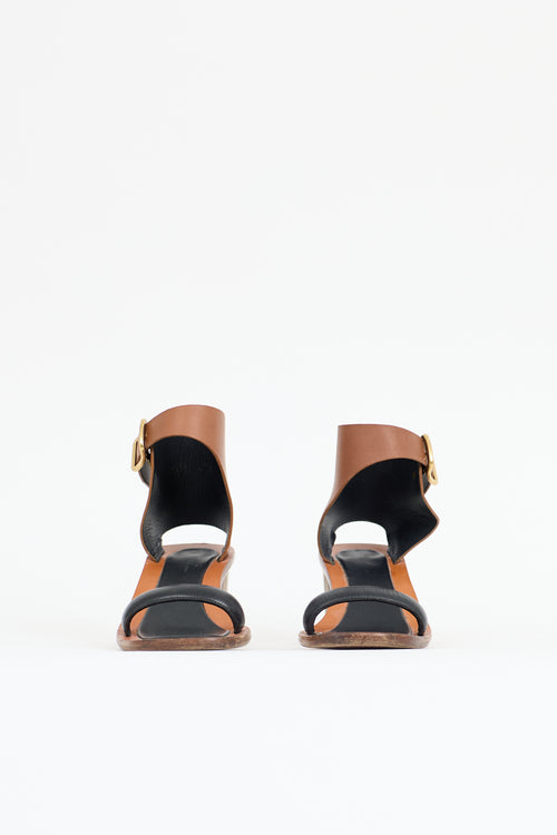 Celine Leather Buckle Sandal