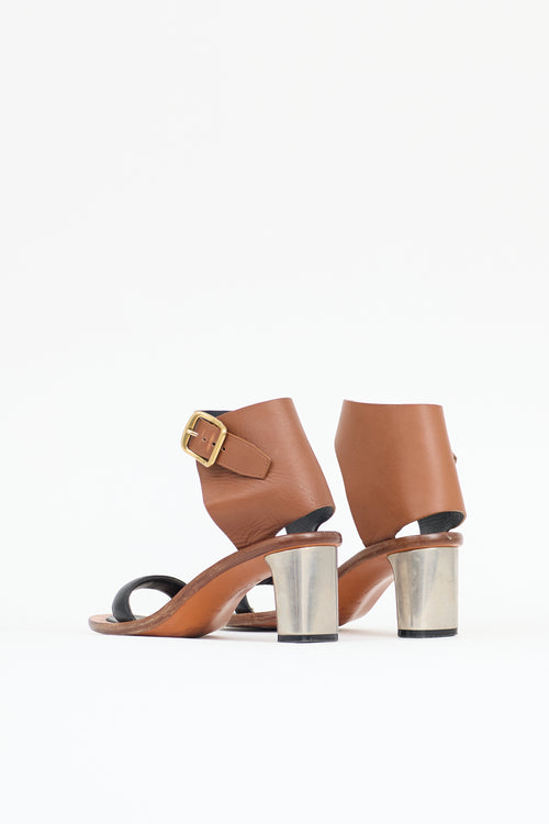 Celine Leather Buckle Sandal