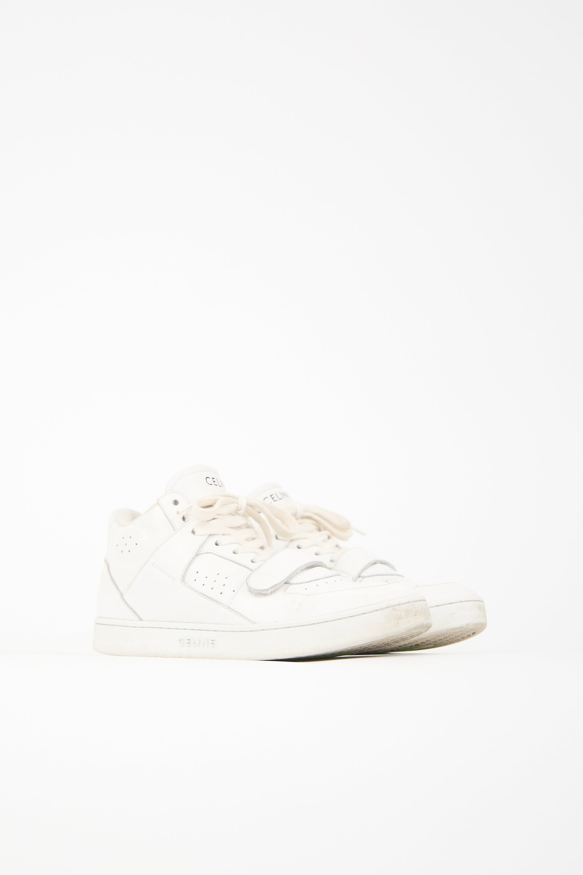 Celine Leather CT-02 Mid Sneaker
