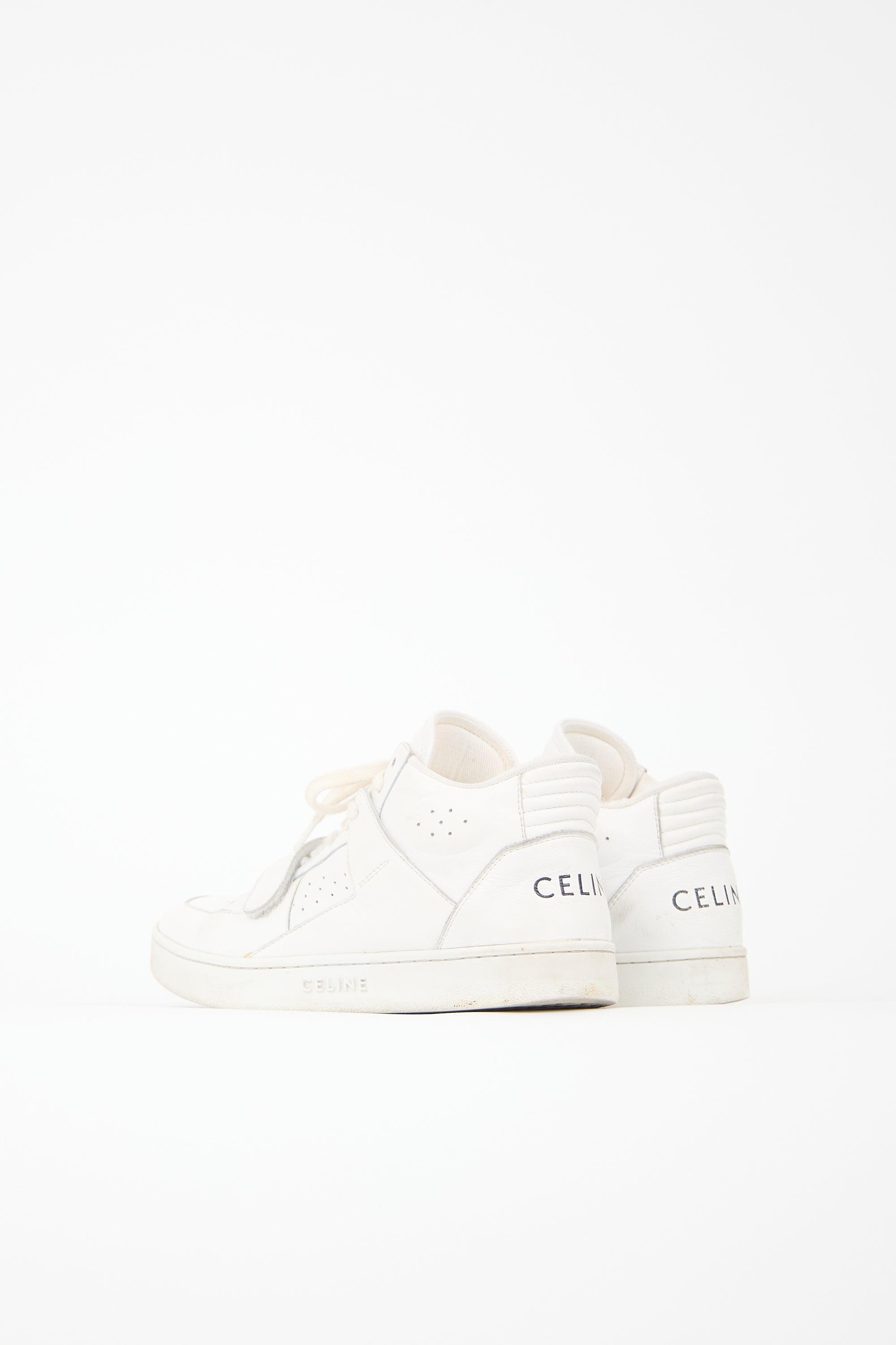 Celine Leather CT-02 Mid Sneaker