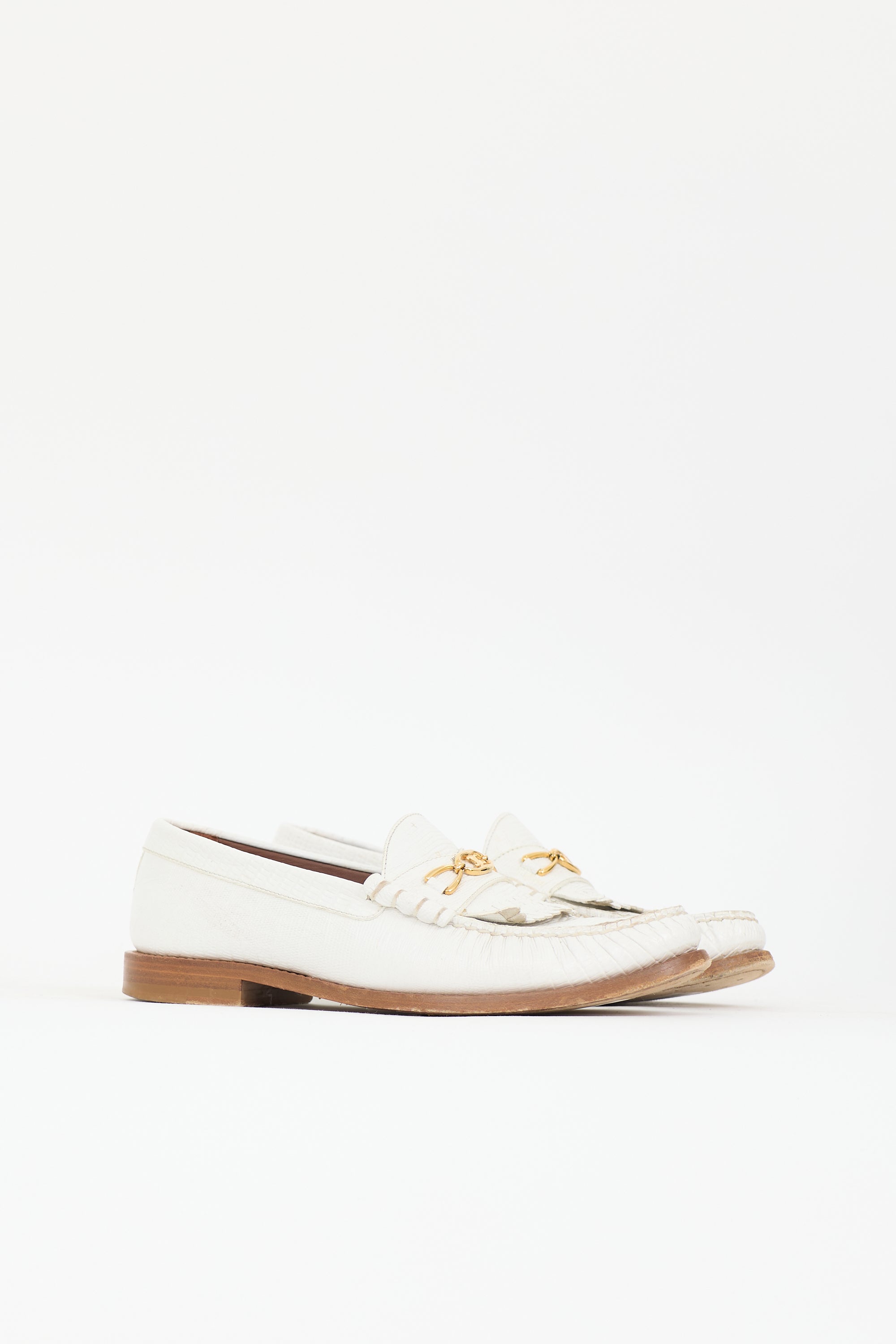 Celine Leather Luco Fringe Loafer