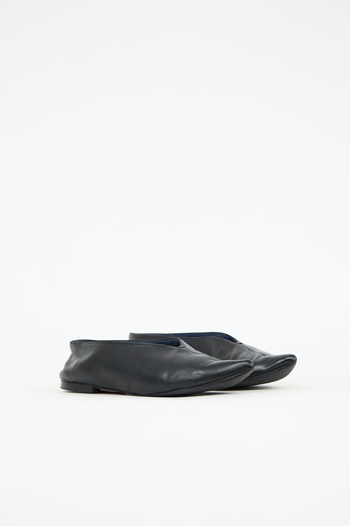 Leather Pointed Toe Flat