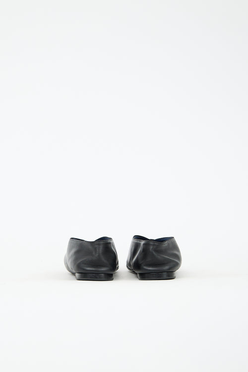 Leather Pointed Toe Flat