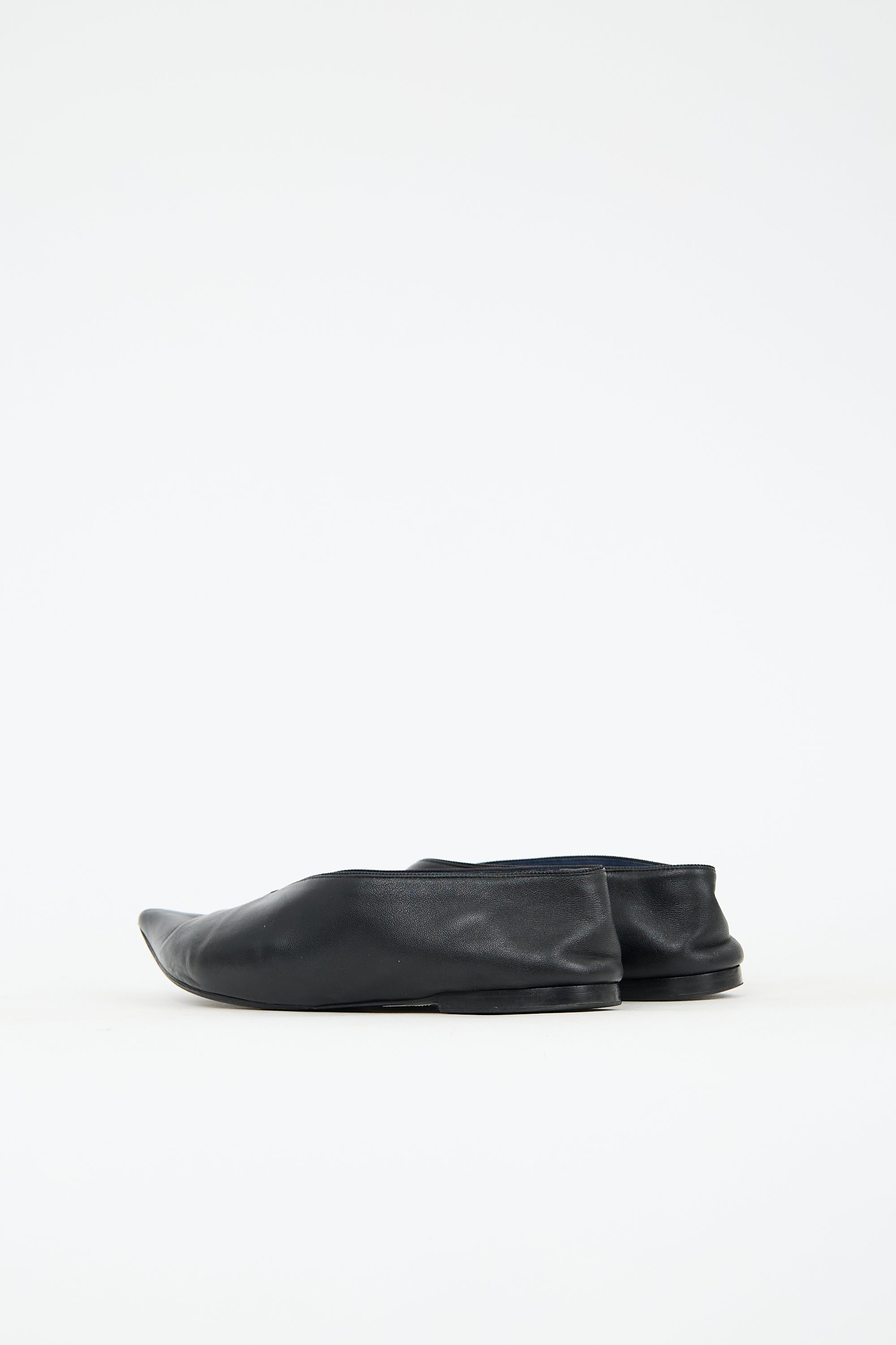 Leather Pointed Toe Flat