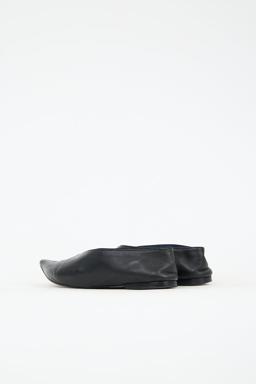 Leather Pointed Toe Flat