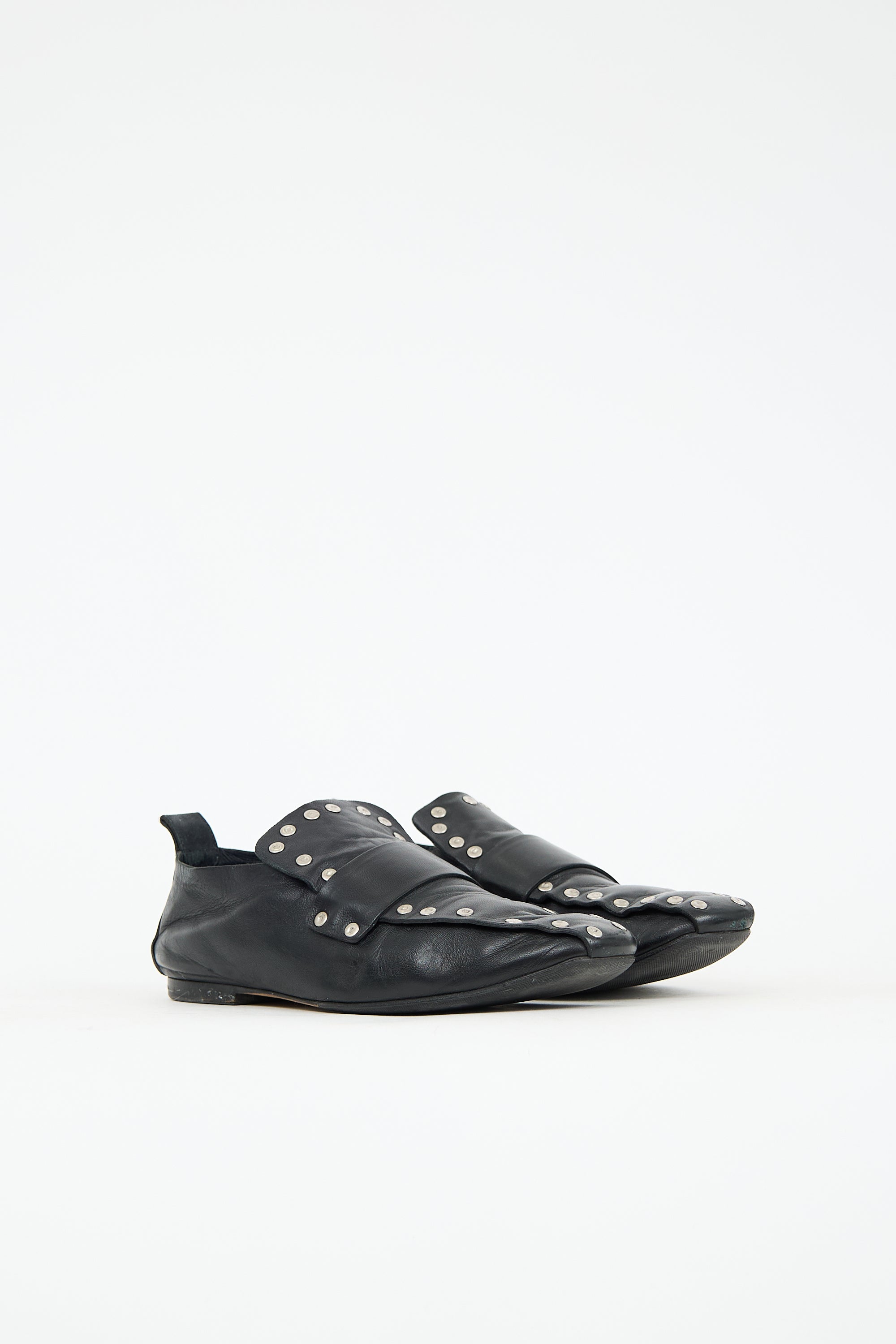 Celine Leather Studded Loafer