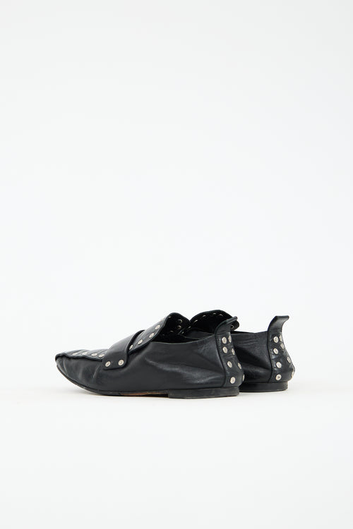 Celine Leather Studded Loafer