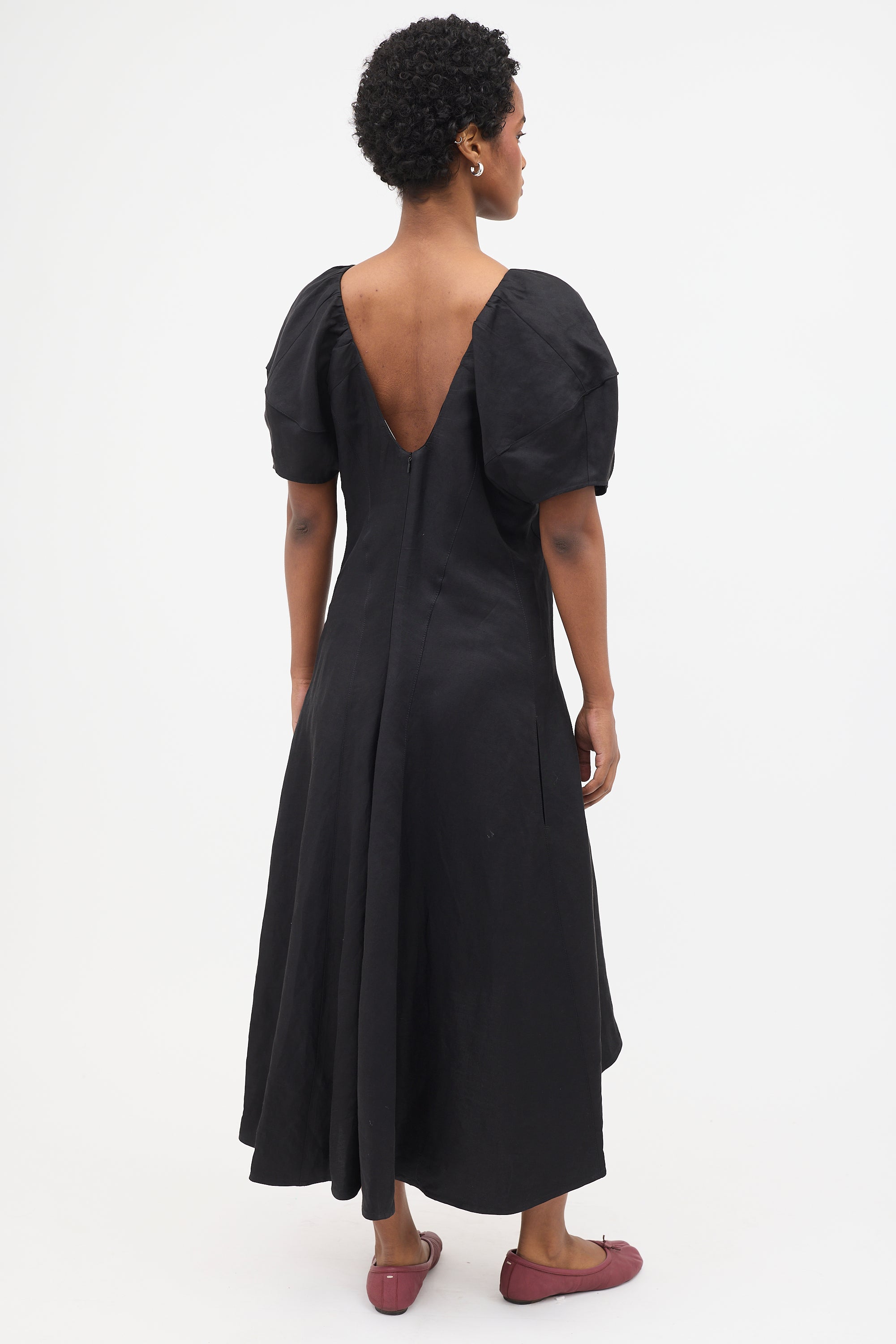 Celine Linen Scoop Back Dress