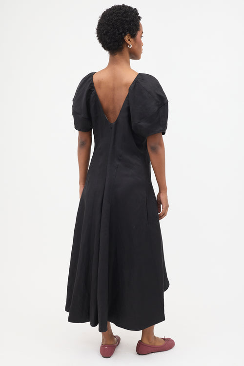 Celine Linen Scoop Back Dress