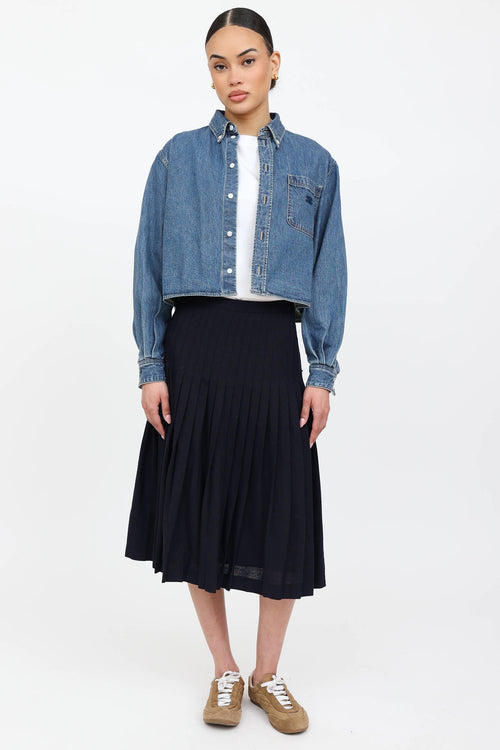 Celine Cropped Denim Shirt
