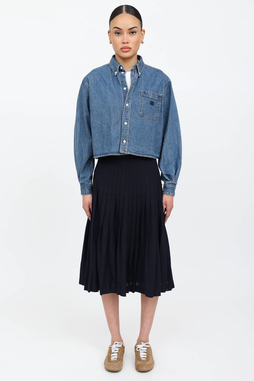 Celine Cropped Denim Shirt