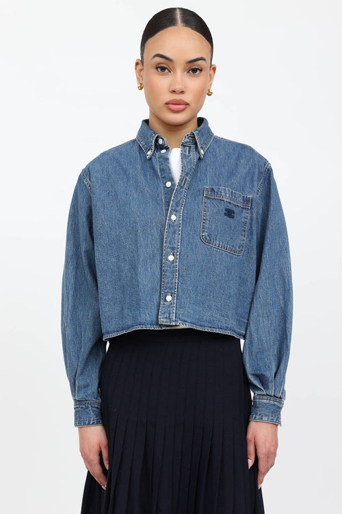 Celine Cropped Denim Shirt