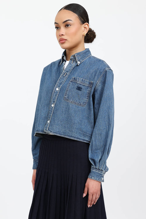 Celine Cropped Denim Shirt