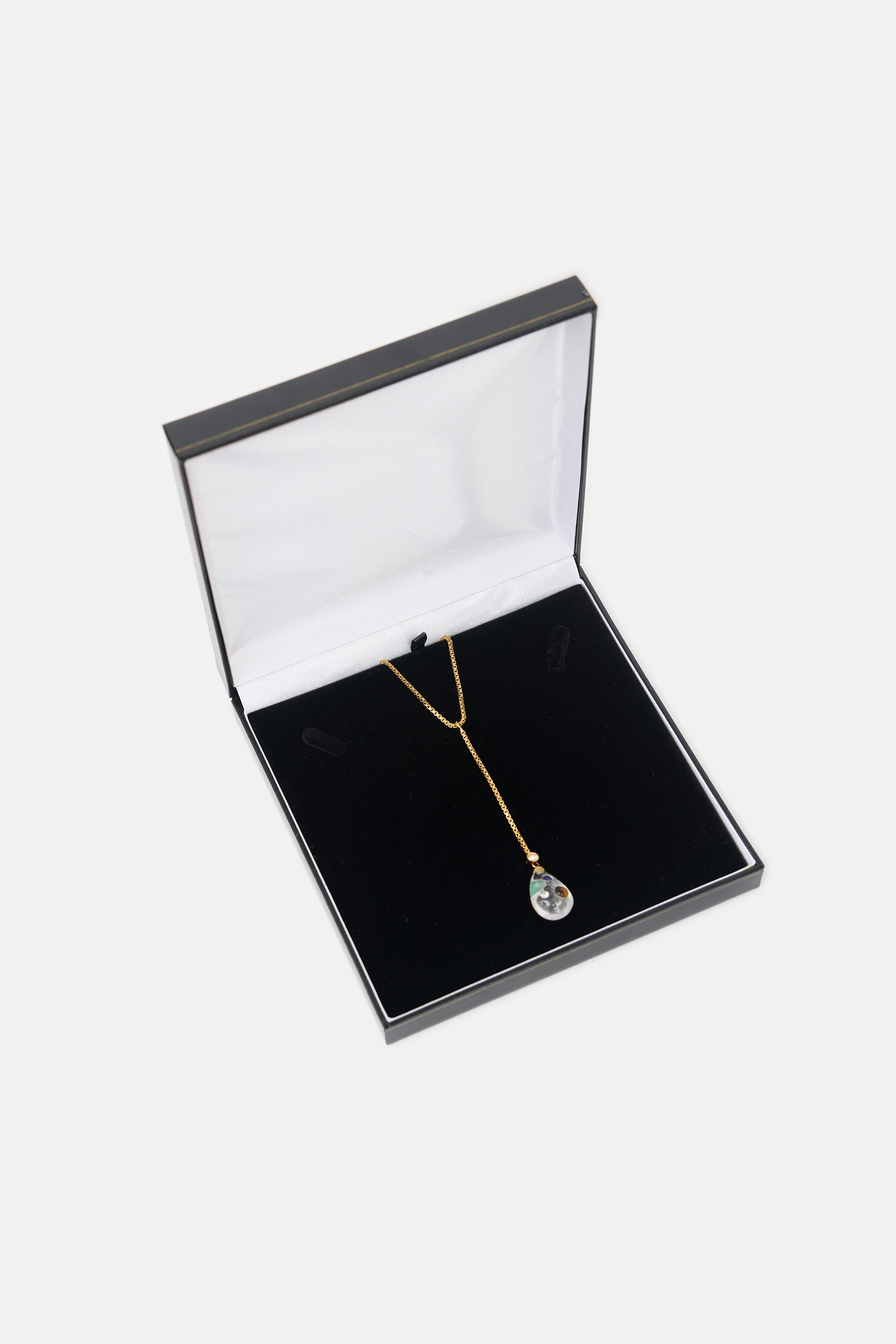 Celine Multi Stone Baroque Drop Neckline