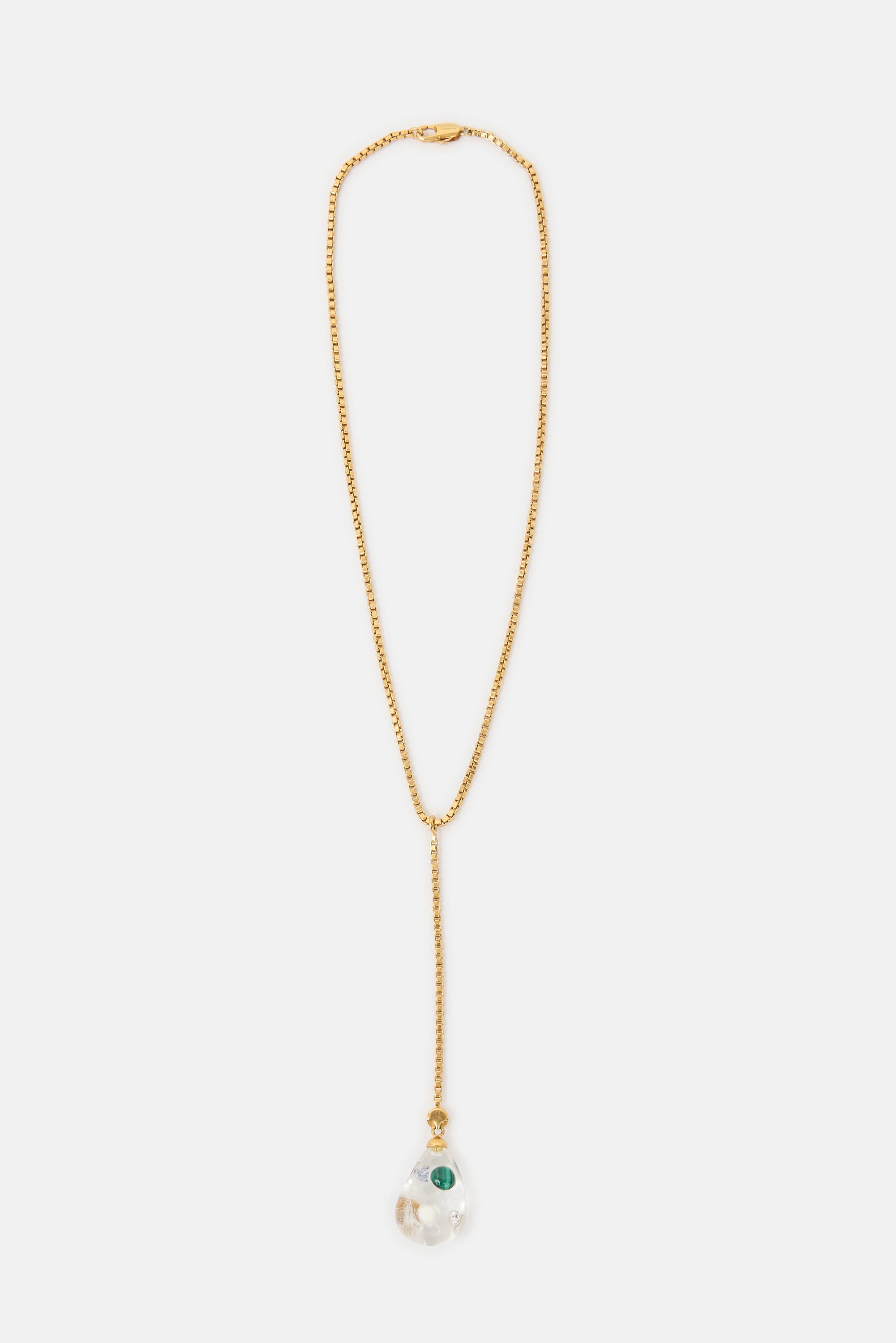 Celine Multi Stone Baroque Drop Neckline