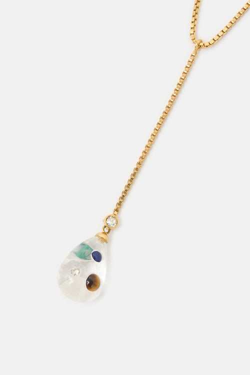 Celine Multi Stone Baroque Drop Neckline