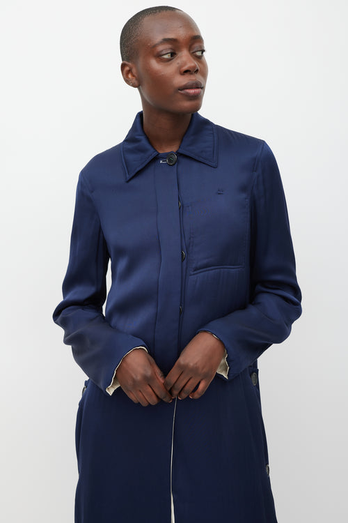 Celine Navy & Multicolour Modular Reversible Coat