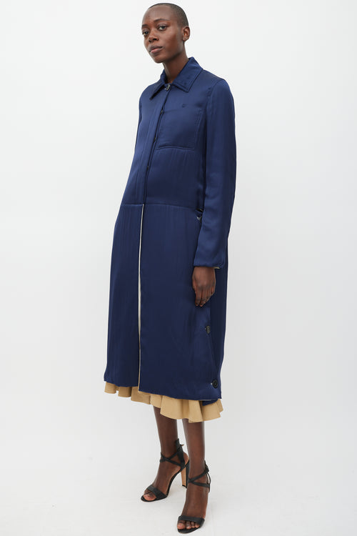 Celine Navy & Multicolour Modular Reversible Coat