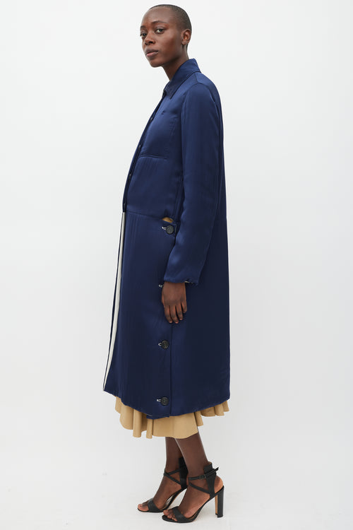 Celine Navy & Multicolour Modular Reversible Coat
