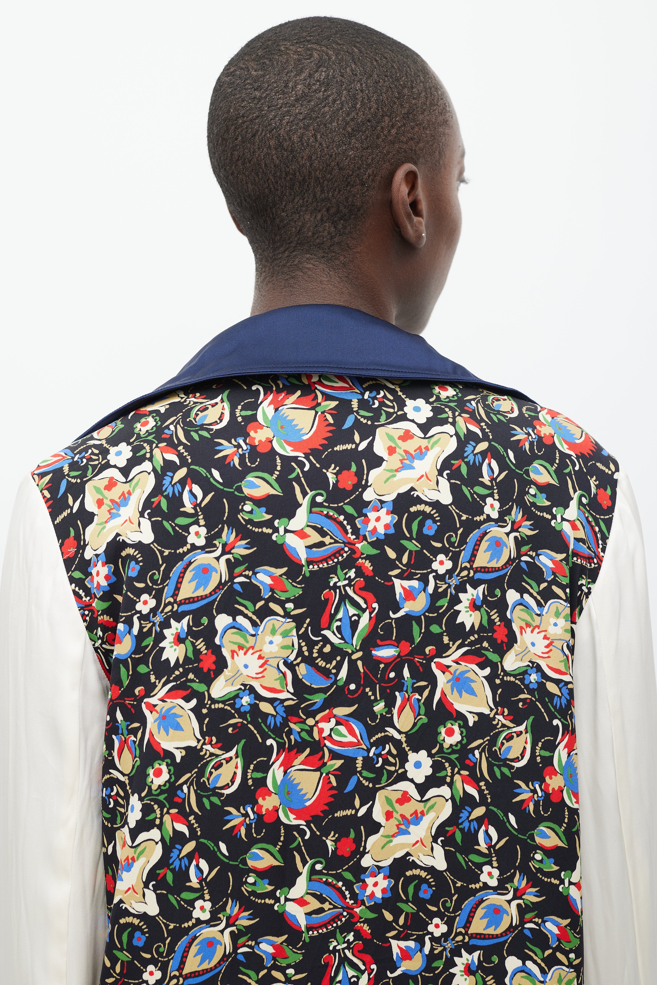 Celine Navy & Multicolour Modular Reversible Coat