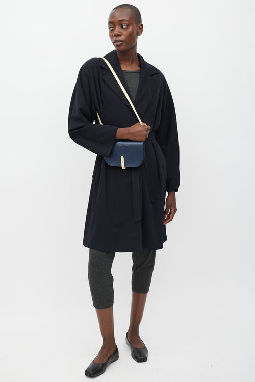 Celine Navy & Cream Leather Strap Clutch Bag