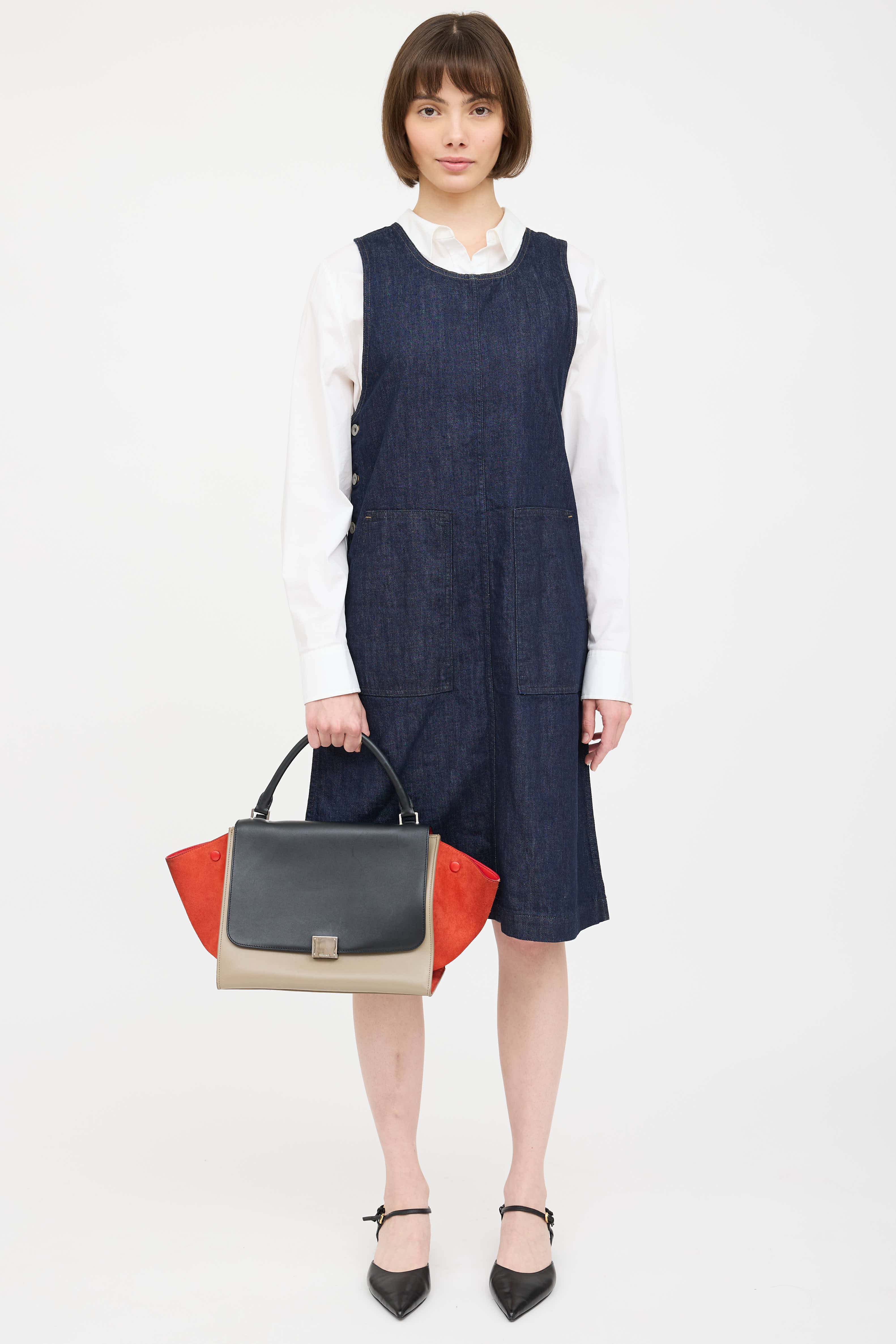 Celine Leather Trapeze Bag