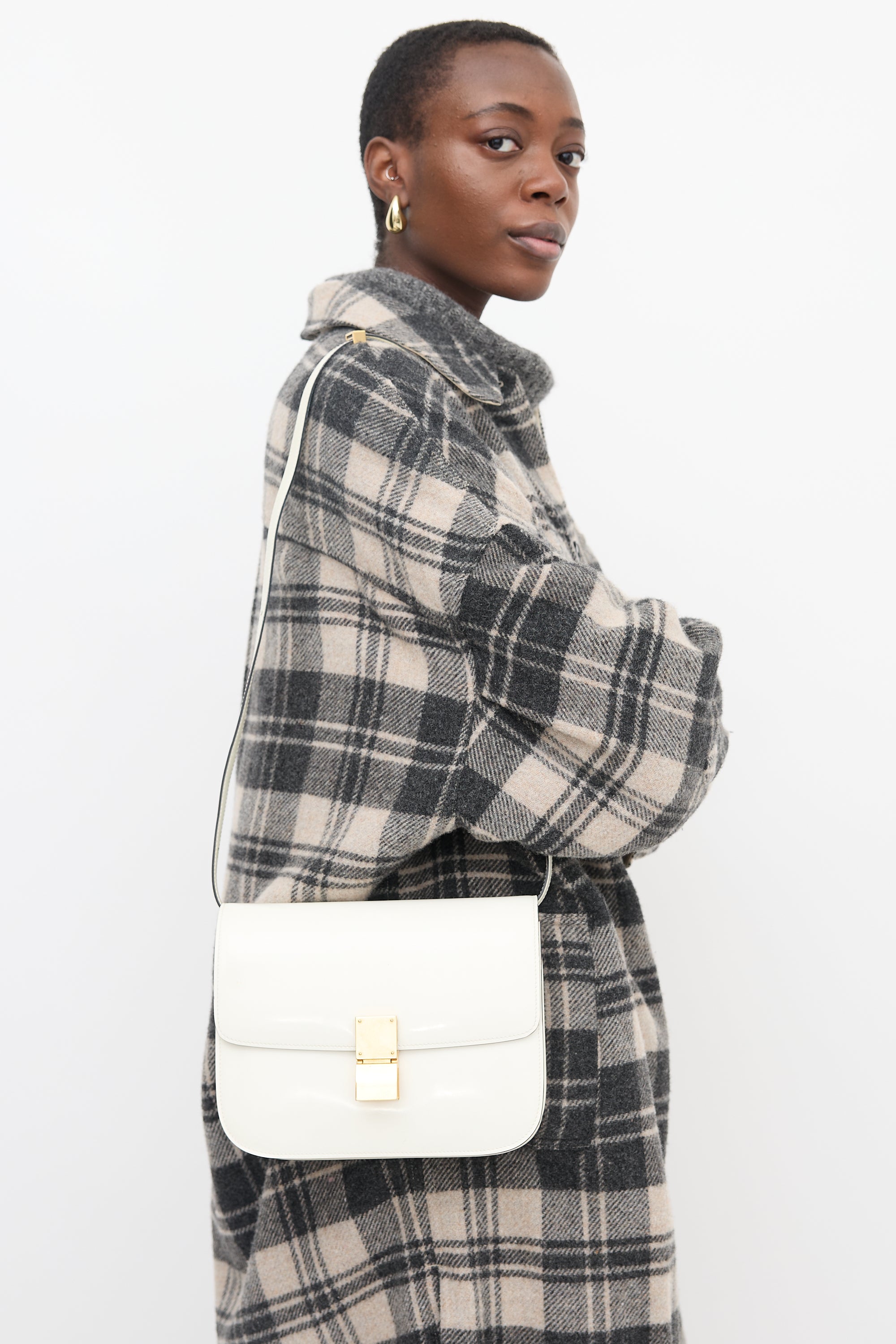 Celine 2016 Patent Medium Classic Bag